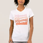 Bruidsmeisje retro sinaasappel boho t-shirt (Voorkant)