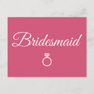 bruidsmeisje ring briefkaart
