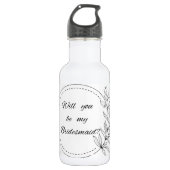 Bruidsmeisje roestvrijstalen waterfles (Voorkant)