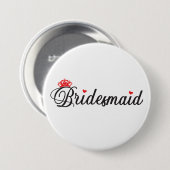 Bruidsmeisje Ronde Button 7,6 Cm (Voorkant /achterkant)