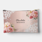 Bruidsmeisje roos gouden bloemen kant etui (Achterkant)