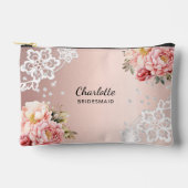 Bruidsmeisje roos gouden bloemen kant etui (Voorkant)