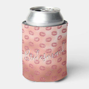 Bruidsmeisje Roos Gouden Lippen Roze Koelbox Blikjeskoeler