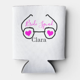 Bruidsmeisje roze zwarte duikbril hart bruidsmeisj blikjeskoeler