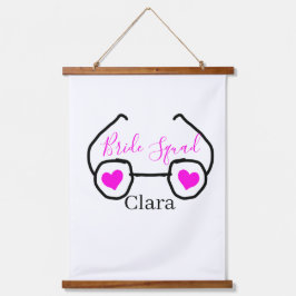 Bruidsmeisje roze zwarte duikbril hart bruidsmeisj hangend wandkleed