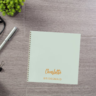 Bruidsmeisje salie groen notitieboek