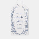 Bruidsmeisje Something Blue Bruiloft Dank Je Cadeaulabel (Achterkant)