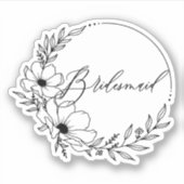 bruidsmeisje sticker (Voorkant)