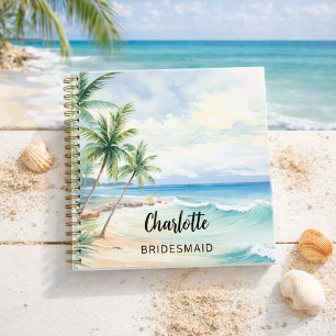 Bruidsmeisje strand bruiloft notitieboek