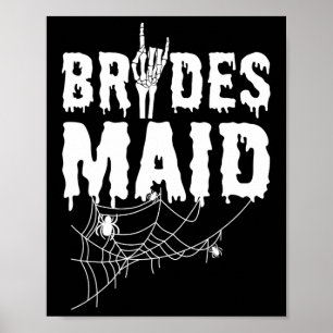 Bruidsmeisje Team Bruid Maid van Horror Halloween Poster