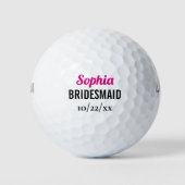 Bruidsmeisje Trouwgunst Afscheidscadeau Bruidspart Golfballen (Voorkant)