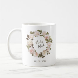 Bruidsmeisje trouwmug met Oude Franse Rozen Koffiemok