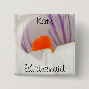 Bruidsmeisje Vierkante Button 5,1 Cm