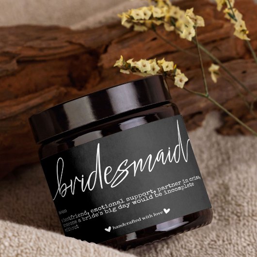 Bruidsmeisje voorstel cadeau label sticker