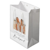 Bruidsmeisje voorstel Gift Bag met Foto Medium Cadeauzakje (Voorkant Gekanteld)