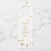 Bruidsmeisje voorstel Gouden Confetti Fles Labels (Achterkant)