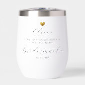 bruidsmeisje voorstel, gouden hart, gepersonalisee (Voorkant)