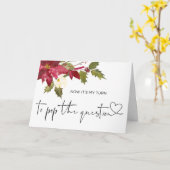 Bruidsmeisje voorstel Kerstmis Winter Wedding Kaart (Gele Bloem)