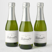 bruidsmeisje voorstel mini mousserende wijn label sparkling wijnetiket (Flessen)