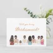 Bruidsmeisje Voorstelkaart Kaart (Staand voorkant)