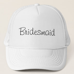 Bruidsmeisje Witte Trouwhoed Trucker Pet