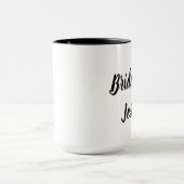 Bruidsmeisje Zwart Elegant Script Cadeaus Bruiloft Mok (Midden)