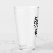 bruidsmeisje | Zwarte scriptstijl Glas (Rechts)