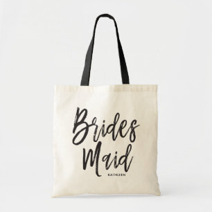 Bruidsmeisjes Aangepaste bruiloft in Script-stij Tote Bag