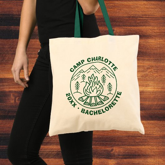 Bruidsmeisjes Aangepaste Kamp Trouwfeest Tote Bag