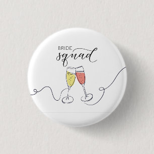 Bruidsmeisjes Champagnetoost Feest Knop Ronde Button 3,2 Cm