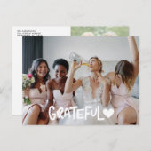 bruidsmeisjes dankbare foto blanco dank u briefkaart (Voorkant / Achterkant)