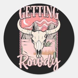 Bruidsmeisjes Feest Western Cowgirl Bruiloft Ronde Sticker