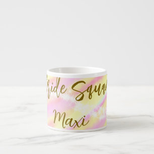 Bruidsmeisjes gouden pastel roze kleurrijke glitte espresso kop