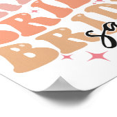 Bruidsmeisjes Groovy Thema Bruidsfeest Bruidsvluch Poster (Hoek)
