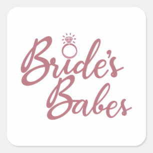 Bruidsmeisjes - Meisjesuitje Bruiloft Vierkante Sticker