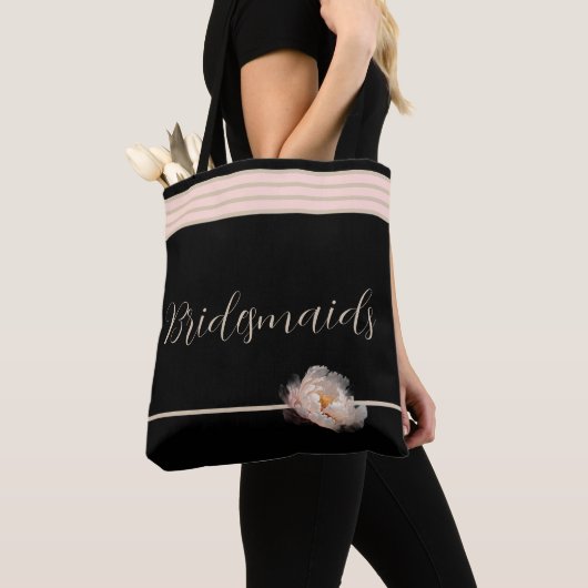 Bruidsmeisjes Peony canvas tas (Dichtbij)