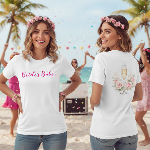 Bruidsmeisjes Roze Champagne vrijgezellenfeestje Tri-Blend Shirt