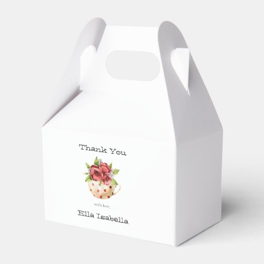 Bruidsmeisjes Tea Party  Bedankdoosjes (Achterkant)