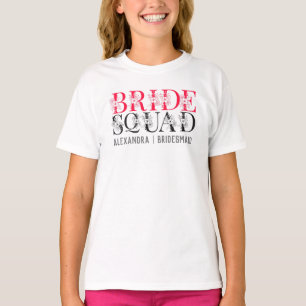 Bruidsmeisjes Team   Roze Bachelorette Party Bride T-shirt