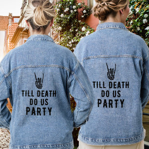 Bruidsmeisjes Tot de Dood Ons Scheidt Bruidsfeest Denim Jacket