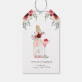 Bruidsmeisjesfeest cadeautags met bloemblaadjes & cadeaulabel (Achterkant)