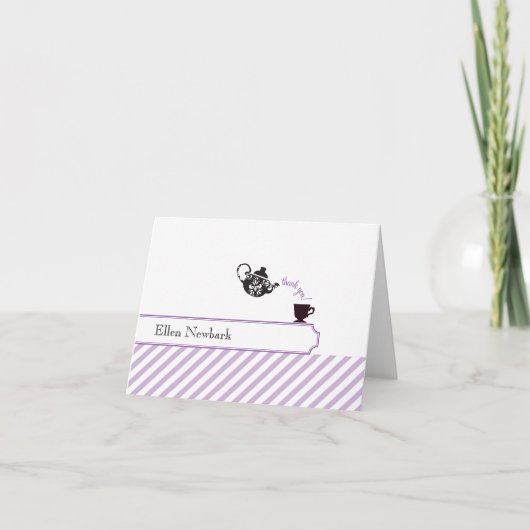 Bruidsmeisjesfeest Dankkaart - Paars Bedankkaart (Voorkant)