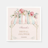 Bruidsmeisjesfeest Roze Bloementuin Servet (Voorkant)