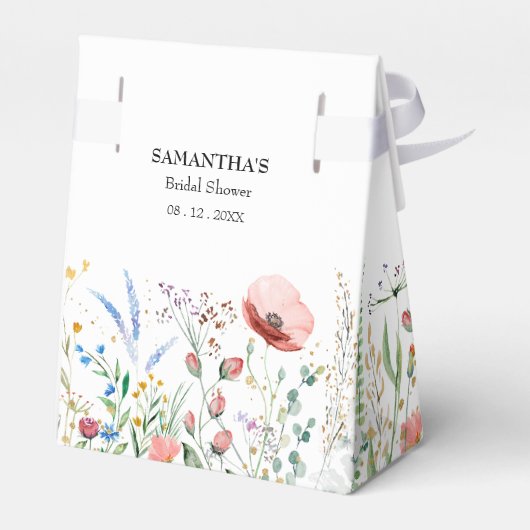 Bruidsmeisjesfeest Wilde Bloemen Kleine Tent Bedankdoosjes (Achterkant)