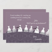 Bruidsmeisjesjurken Kaart (Voorkant / Achterkant)