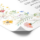 Bruidsmeisjesshower Mimosa Bar met Wilde Bloemen Poster (Hoek)