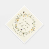 Bruidsmeisjestaart Wildflower Bee servetten (Hoek)