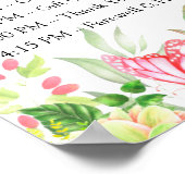 Bruidsmeisjesuitnodiging Itinerarium Watercolor B Poster (Hoek)