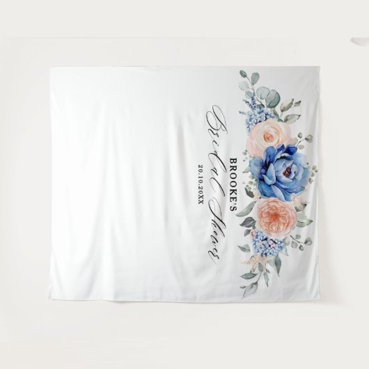 Bruidsmeubel Navy Blauw Stof Stof Roze Roze Wandkleed (Voorkant (horizontaal))