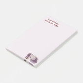 Bruidspaar Silhouet Hart in Zand Bruiloft Post-it® Notes (Schuin)